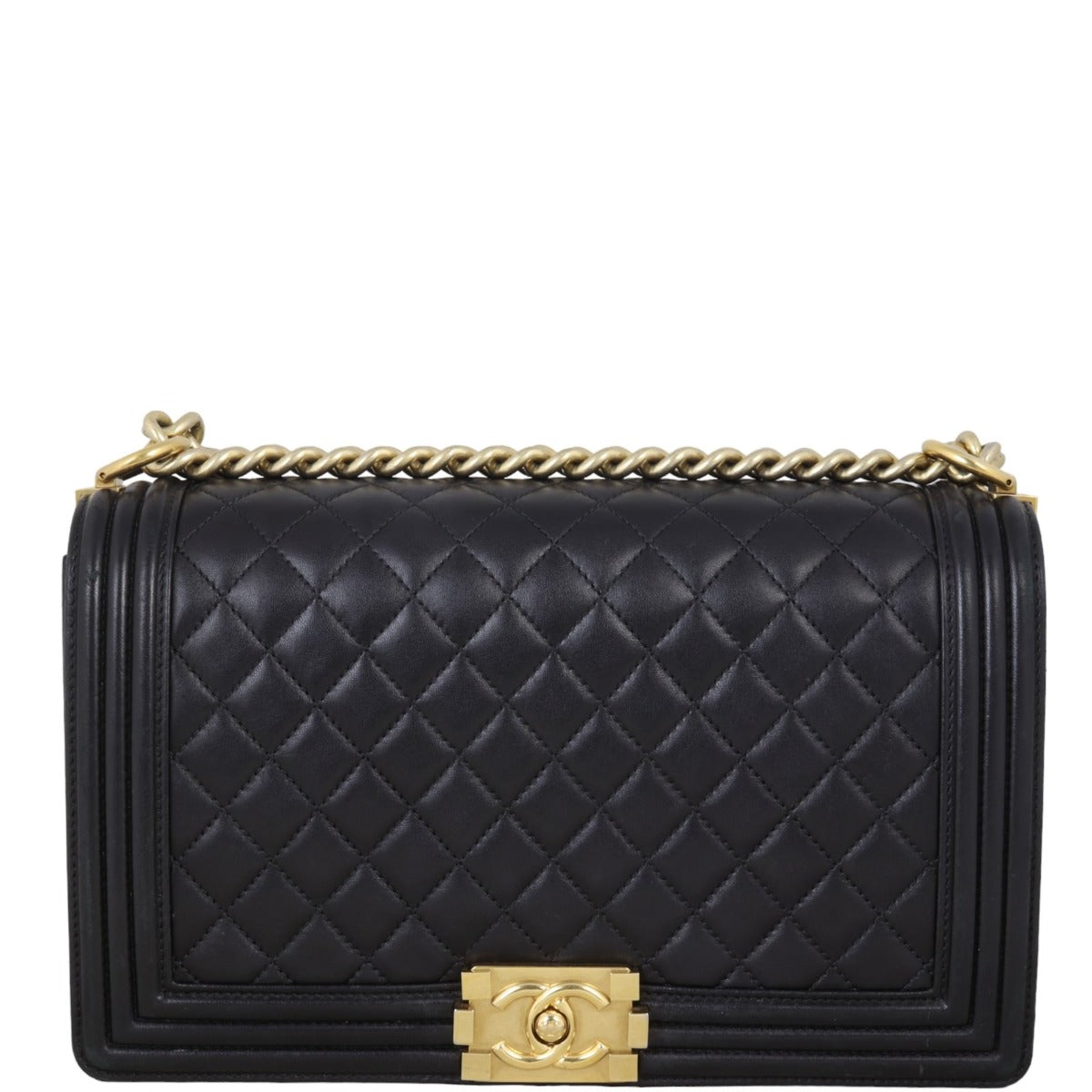 Chanel Boy New Handbag Quilted Black Shoulder Bag