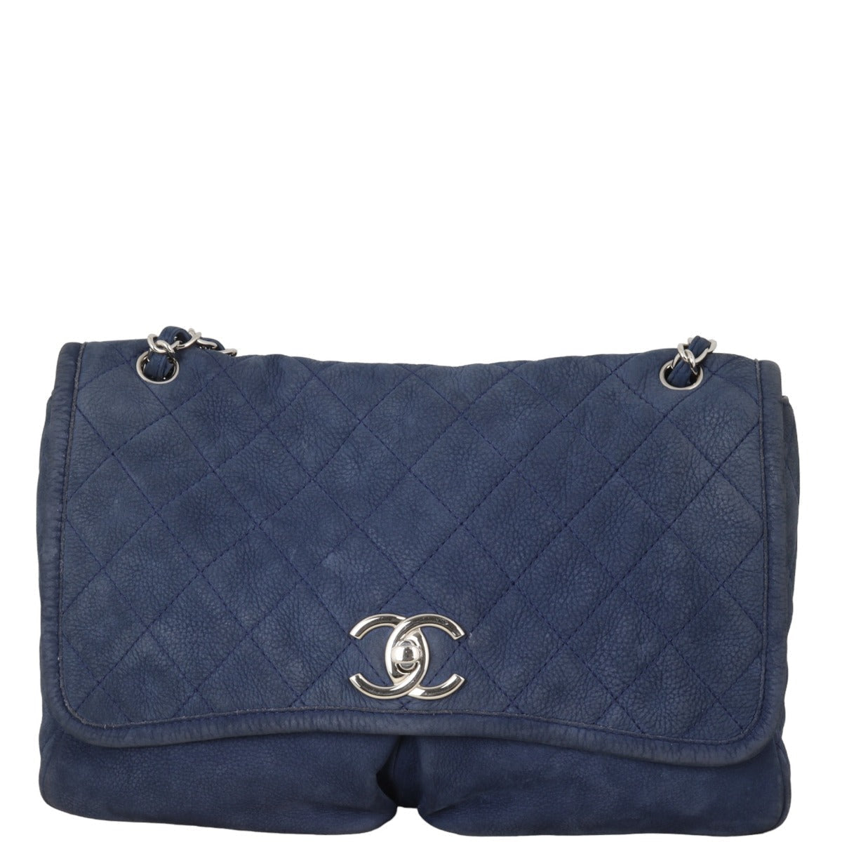 Chanel Natural Beauty Flap Bag Quilted Blue Handbag