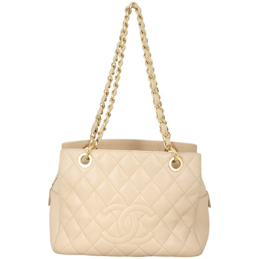 Chanel Petite Timeless Shopping Tote Quilted White Shoulder Bag