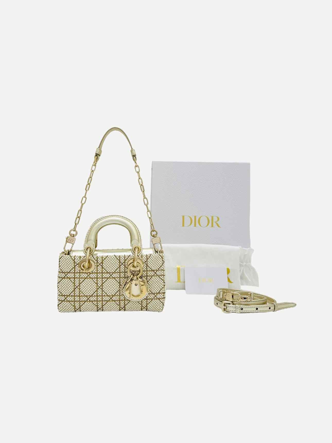 Dior Lady D-Joy r Shoulder Bag Leather Suede Lambskin