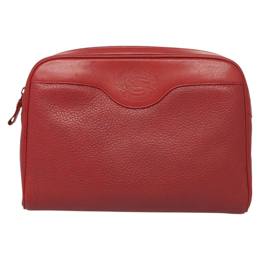 Burberry Clutch Bag Leather Red