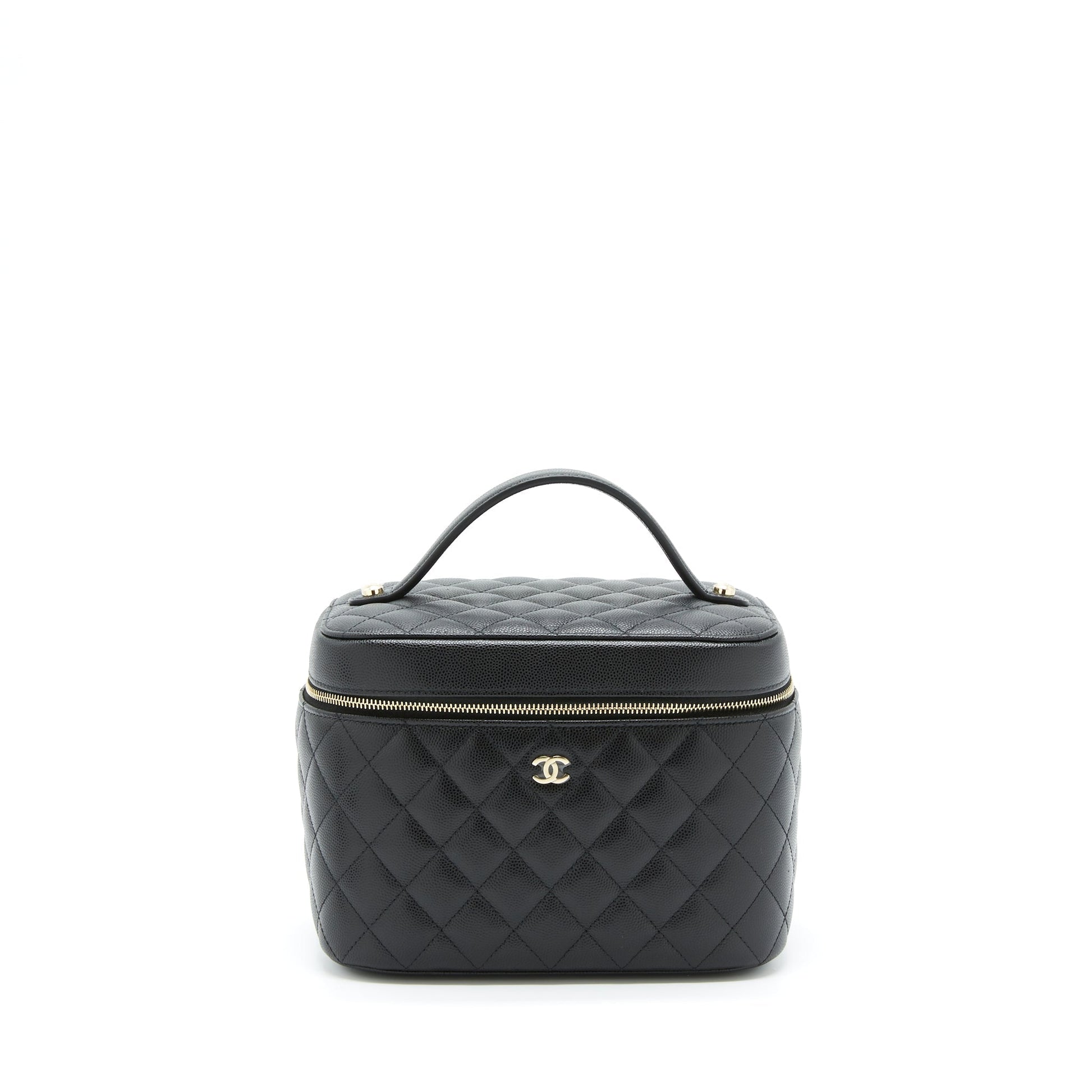 Chanel top handle vanity caviar LGHW Black Handbag