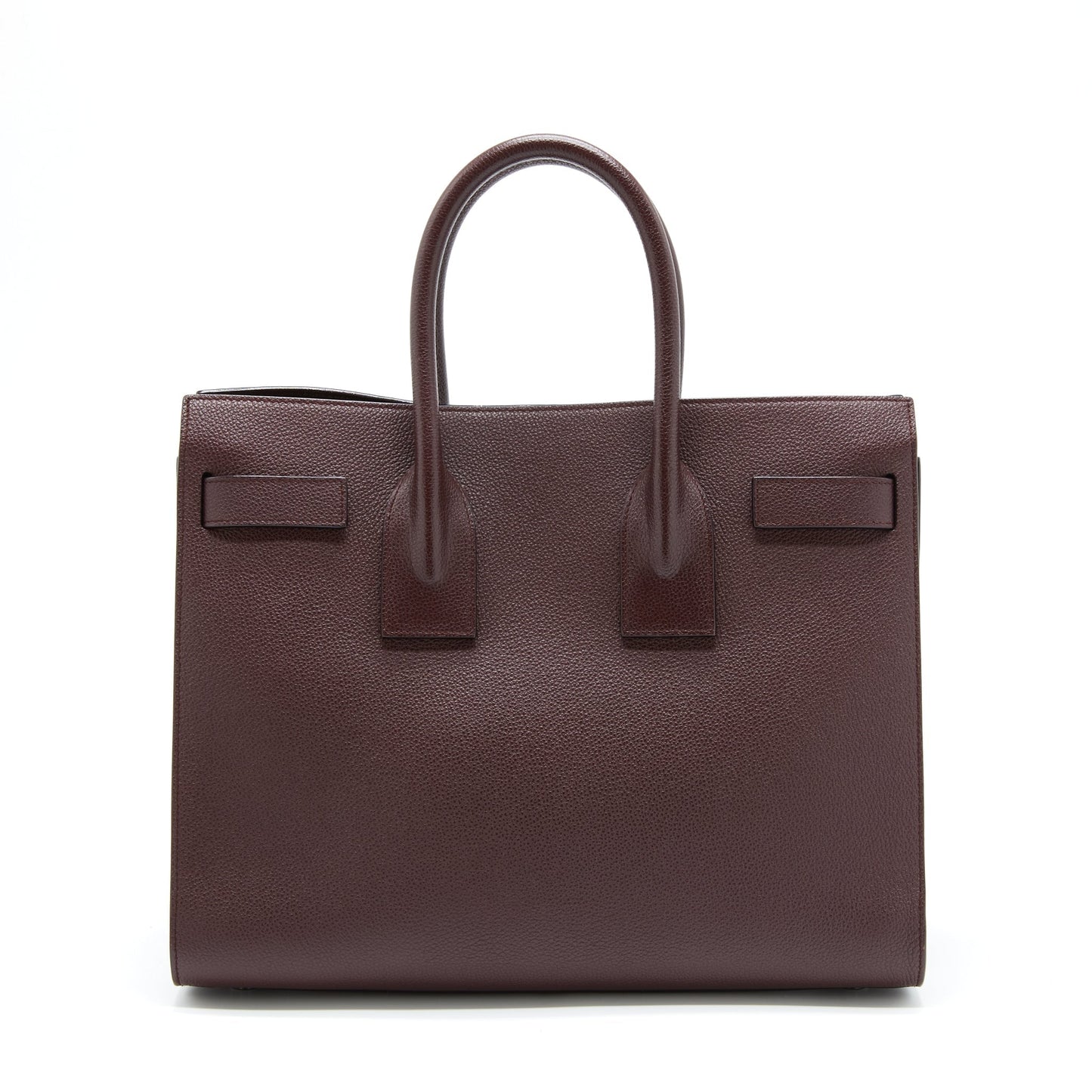 YSL Saint Laurent Sac De Jour Calfskin Burgundy Hardware Travel Black Travel Bag