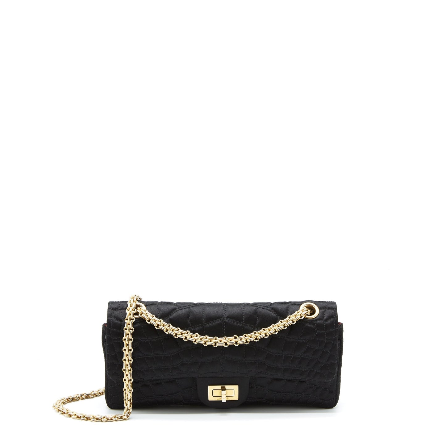 Chanel 2.55 Reissue Flap Satin GHW Black Shoulder Bag
