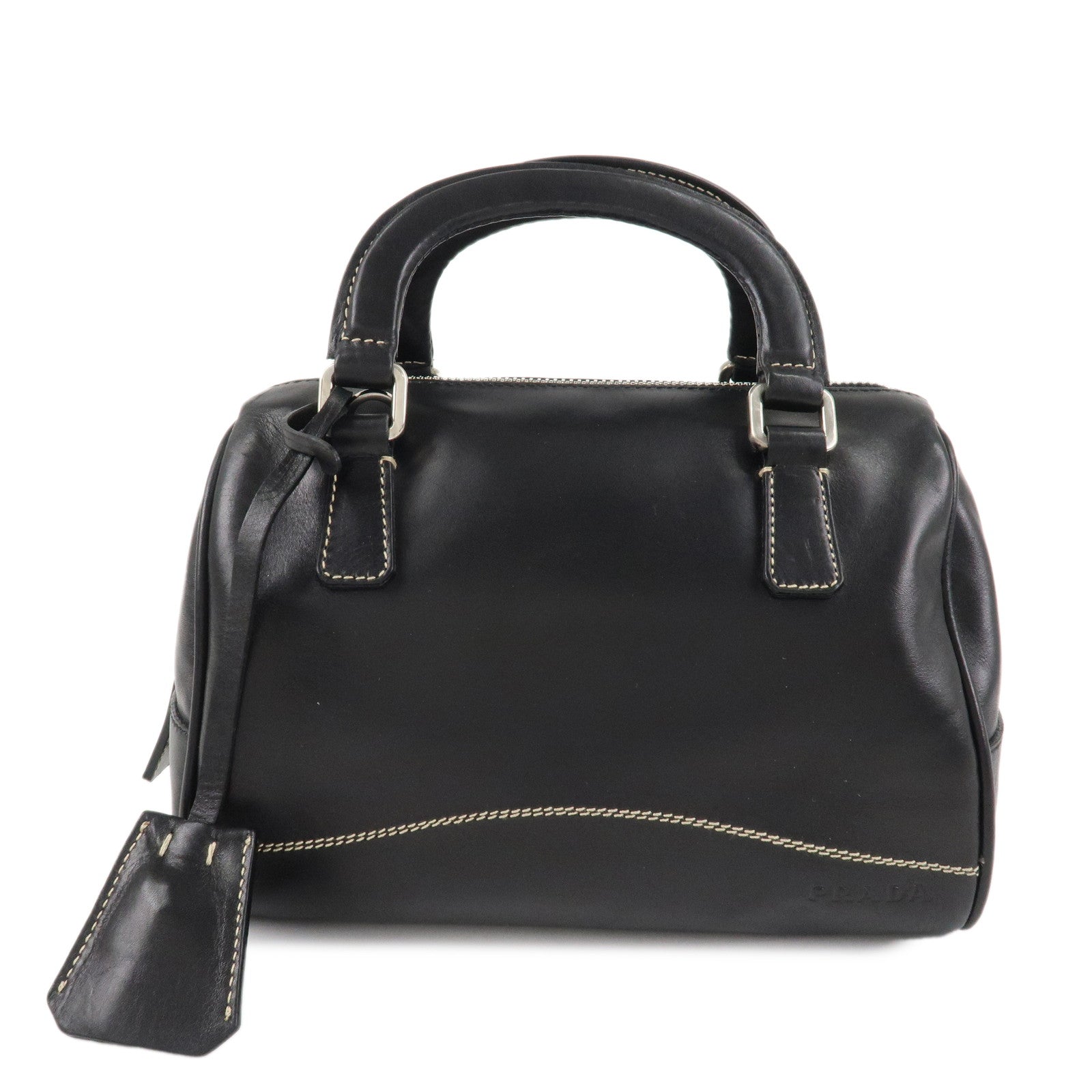 Bag Boston Bag Hand Bag d Leather Black Mini Mini Bag