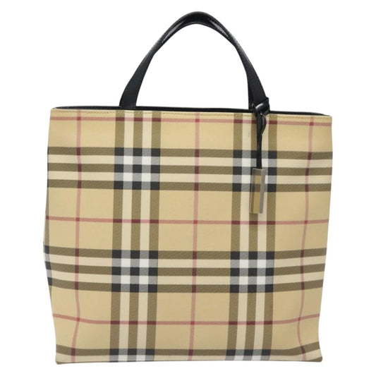 Burberry Nova Check Tote Bag Canvas Beige Tote Bag 129