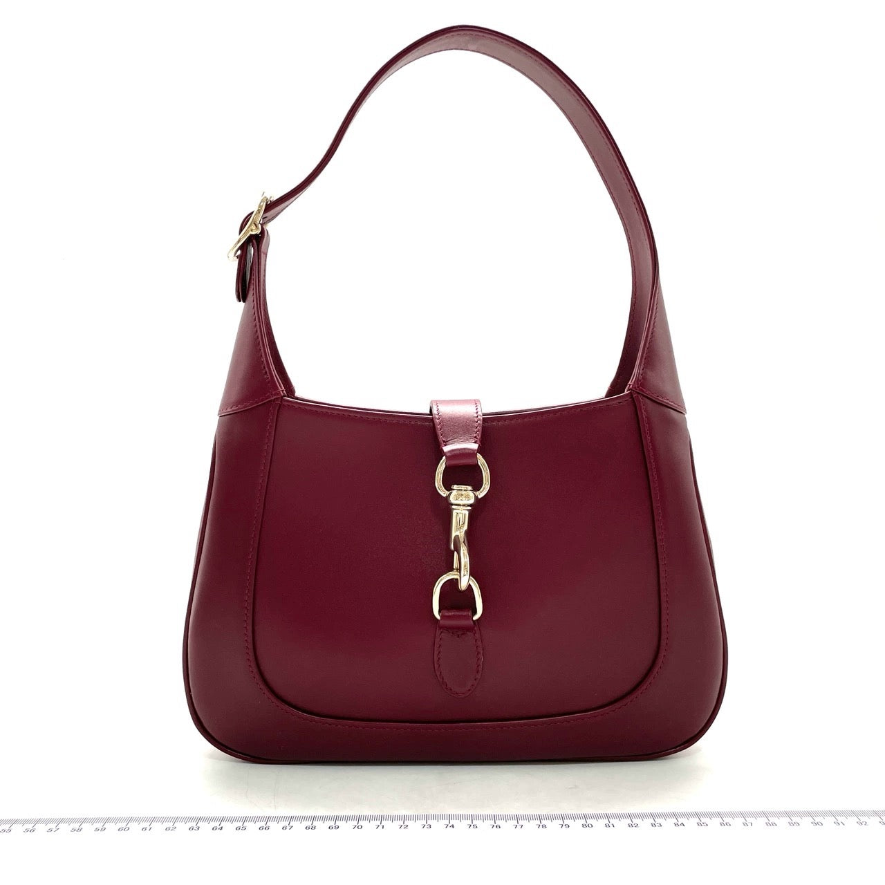 Gucci Jackie Ancora Burgundy Clasp S24 Leather Red Small Shoulder Bag