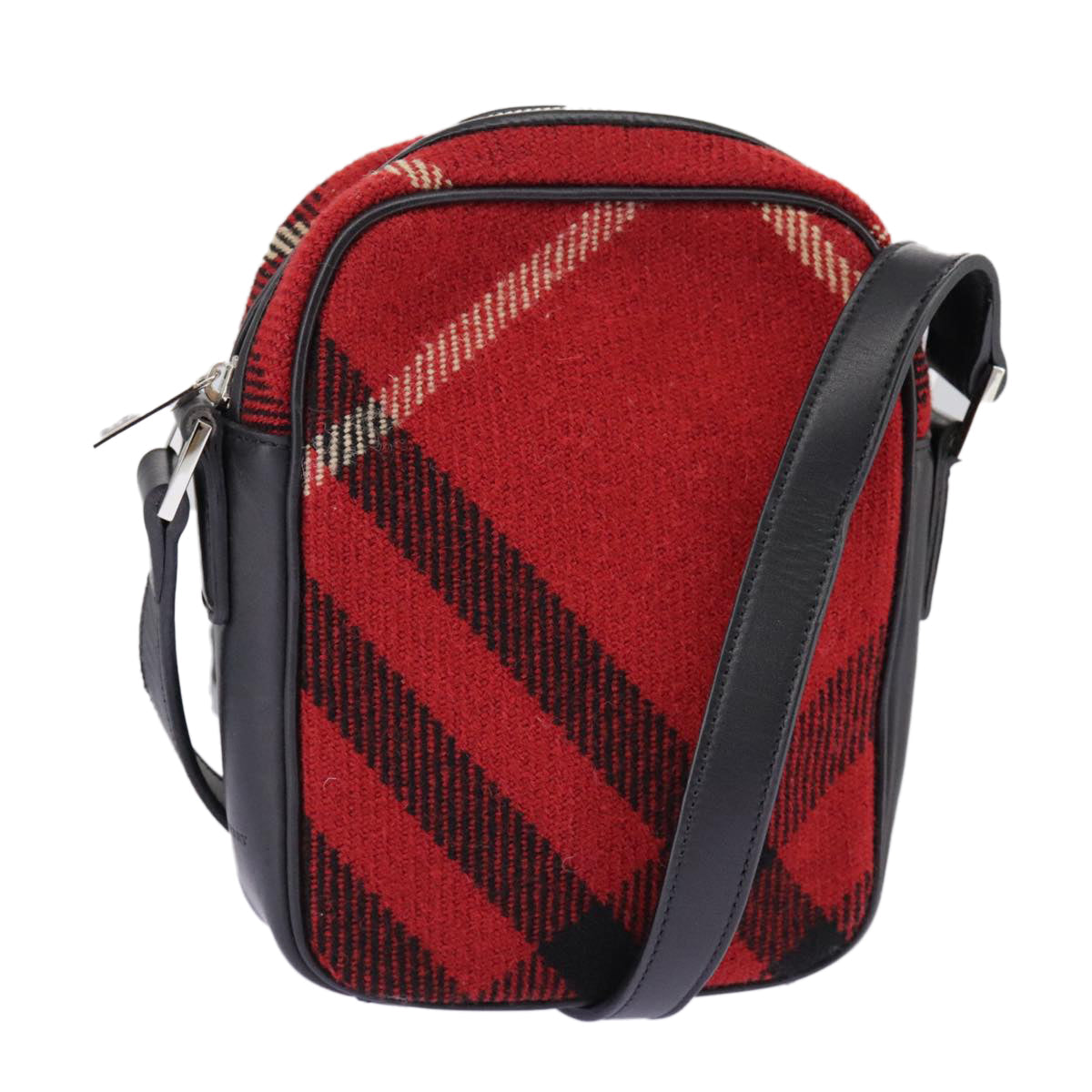 Burberry Wool Shoulder Bag Red