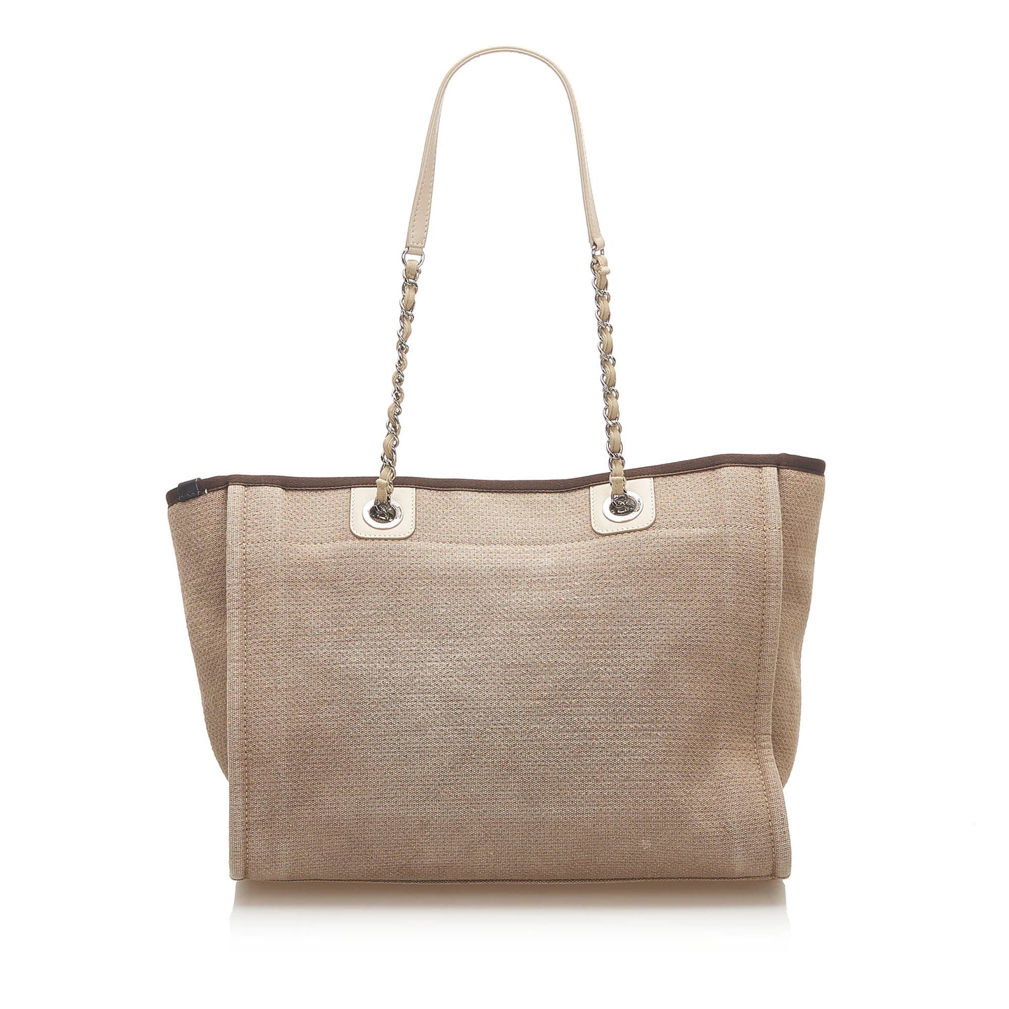 Chanel Deauville Tote Bag Leather Canvas