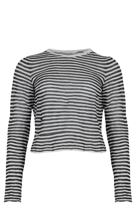Dior Top Striped Black White Handbag