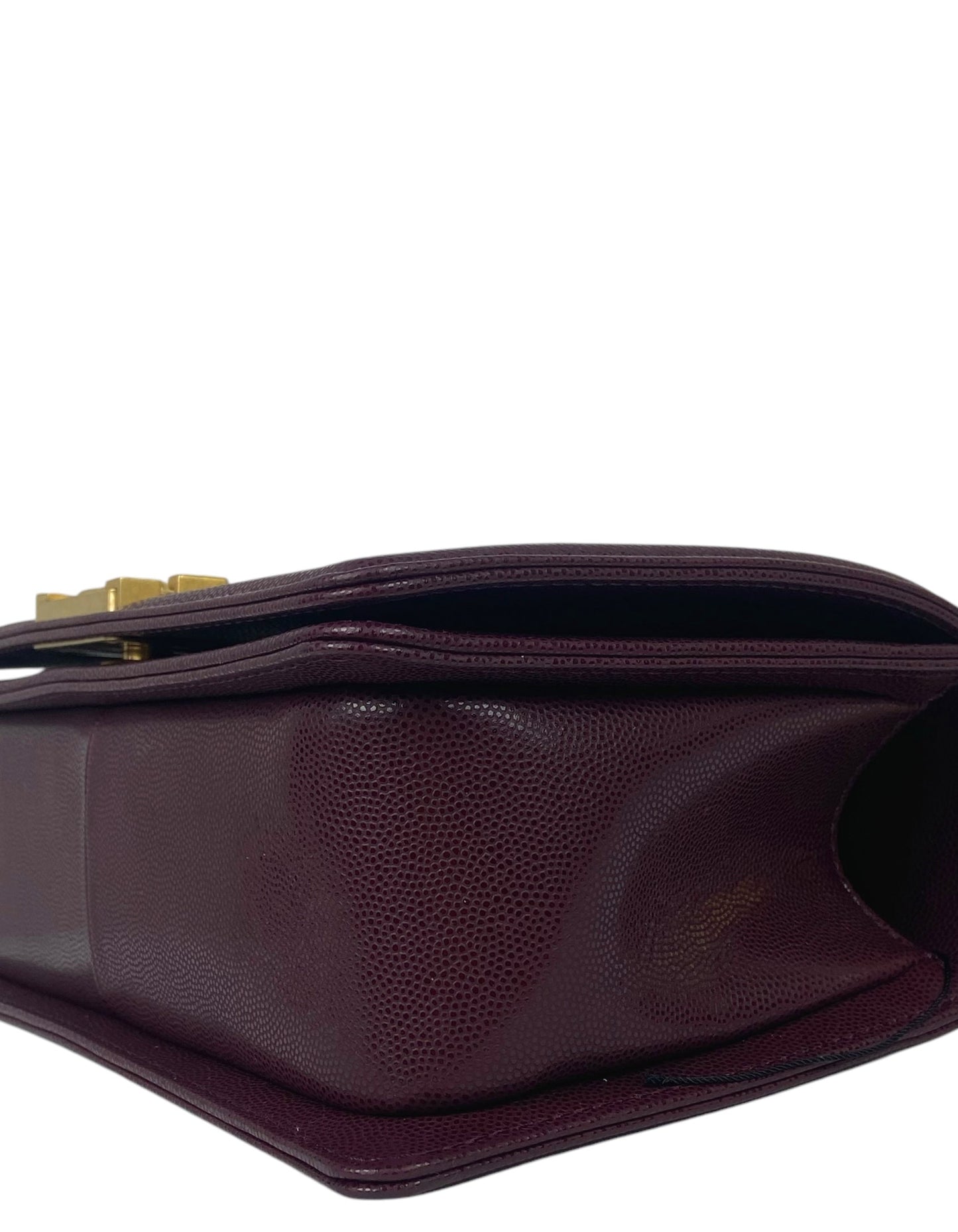 Chanel 2024 Burgundy Caviar Medium Top Handle Boy Bag