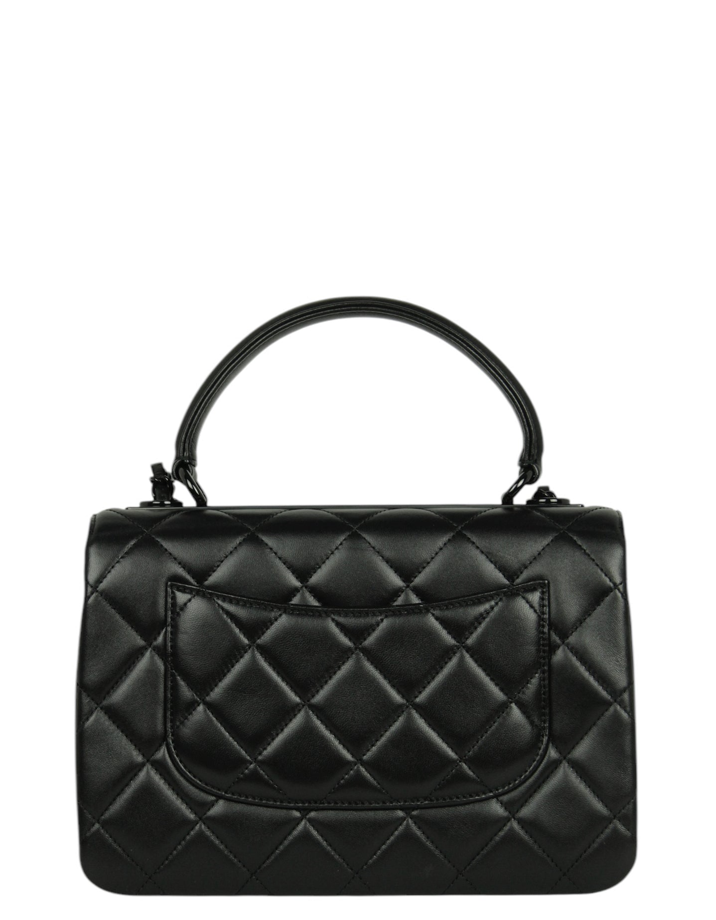 '24 SO Black Small Trendy CC Dual Handle Flap Bag Signature