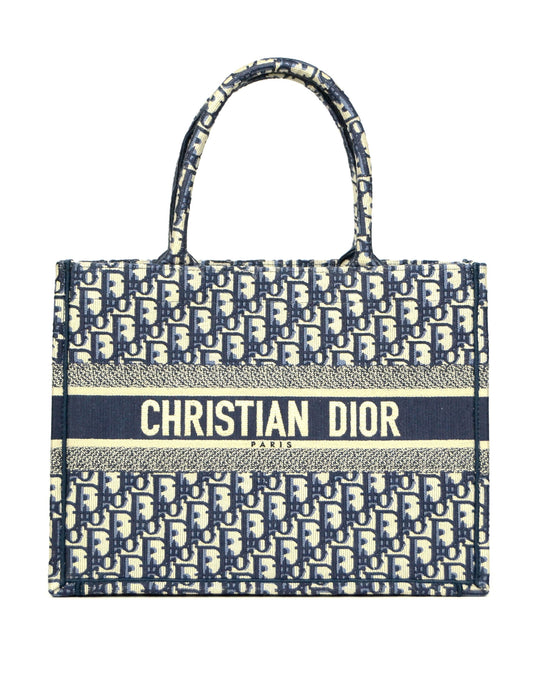 Dior Handbag Christian Oblique Book Tote Bag Canvas Monogram Beige