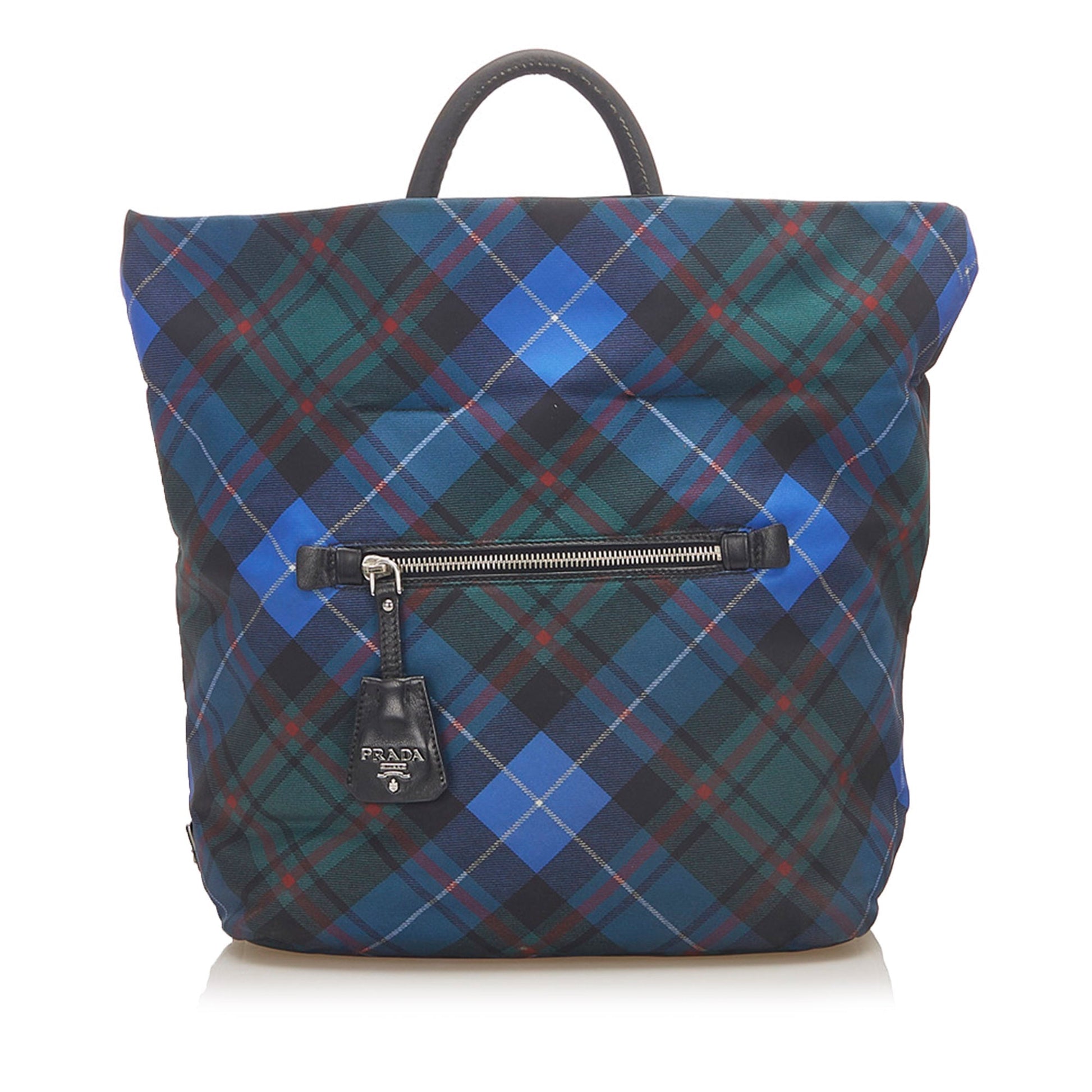 Prada Tessuto Reversible Tote Bag Blue