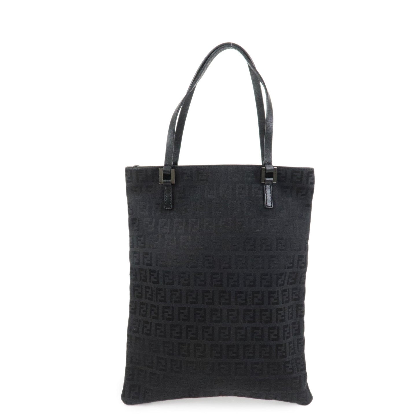 Tote Bag Zucchino Hand Bag Leather Canvas Black