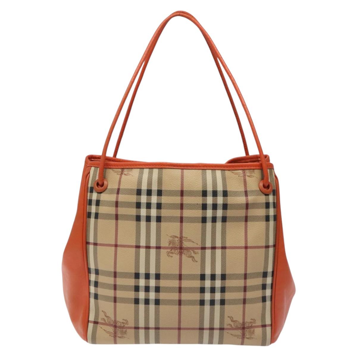 Burberry Nova Check Tote Bag Canvas Beige Tote Bag 55