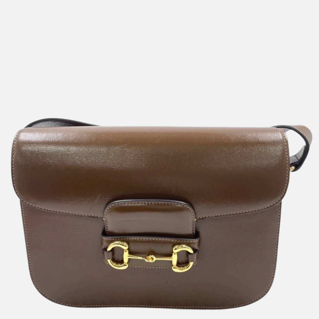Gucci Horsebit Caramel Leather Brown Small Shoulder Bag Leather 5