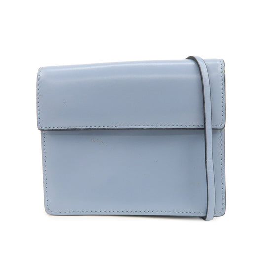 Crossbody Bag Shoulder Bag Light Leather Blue Logo