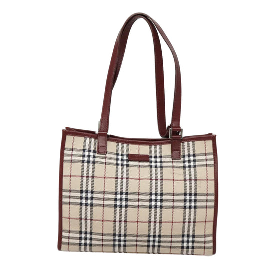 Burberry Nova Check Tote Bag Canvas Beige Tote Bag 24