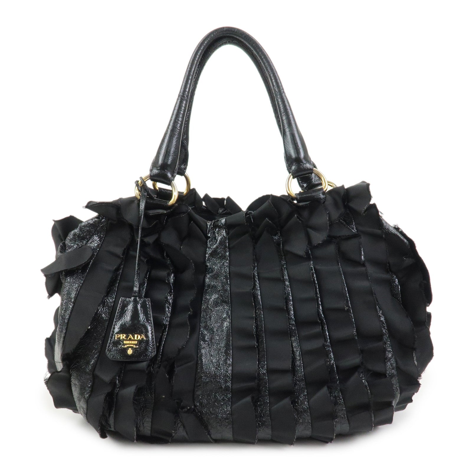 Shoulder Bag Hand Bag Leather Patent Nylon
