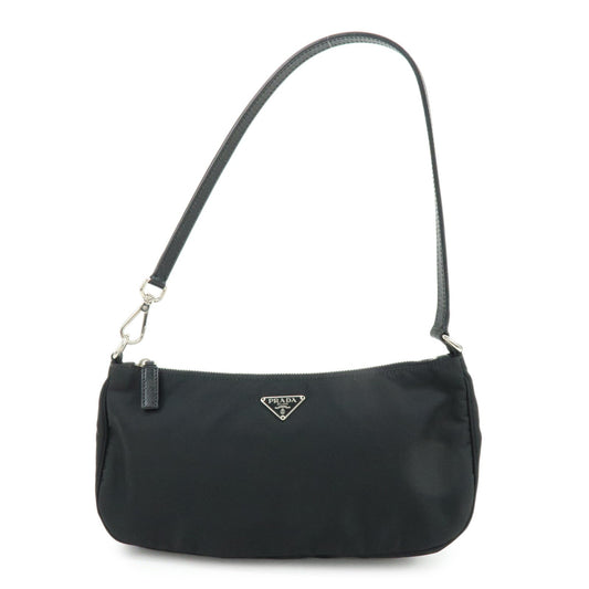 Shoulder Bag Triangle Hand Bag 2 Leather Black Logo