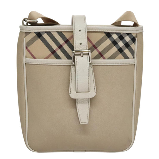 Burberry Nova Check Shoulder Bag Canvas Beige Shoulder Bag 63