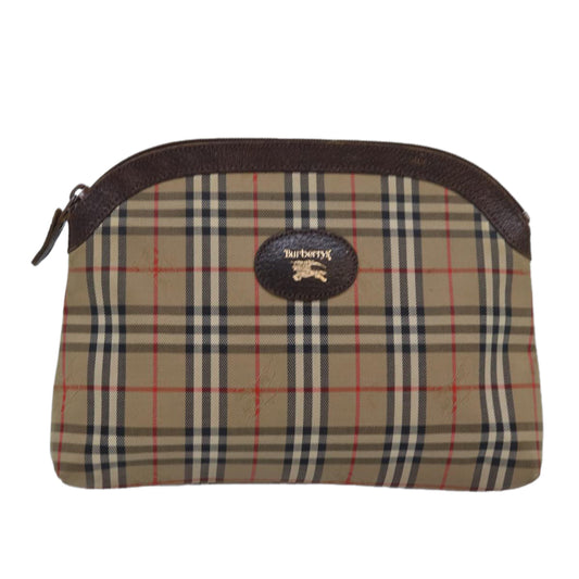 Burberry Nova Check Clutch Bag Canvas Beige Clutch Bag 24