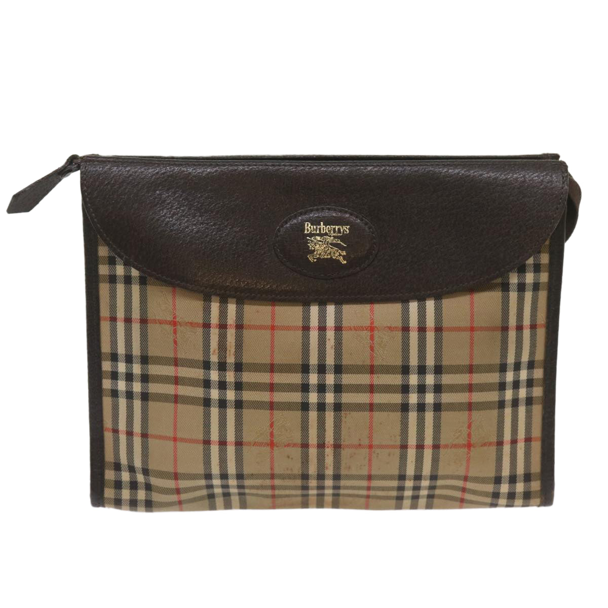 Burberry Nova Check Clutch Bag Canvas Beige Clutch Bag 25