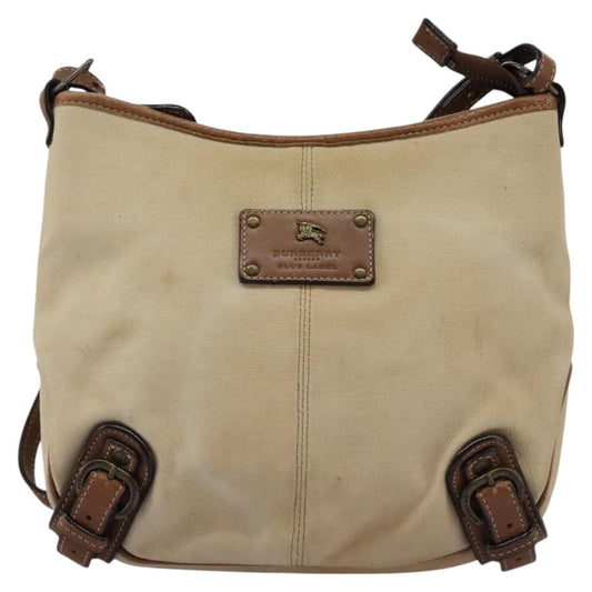 Burberry Shoulder Bag Canvas Beige