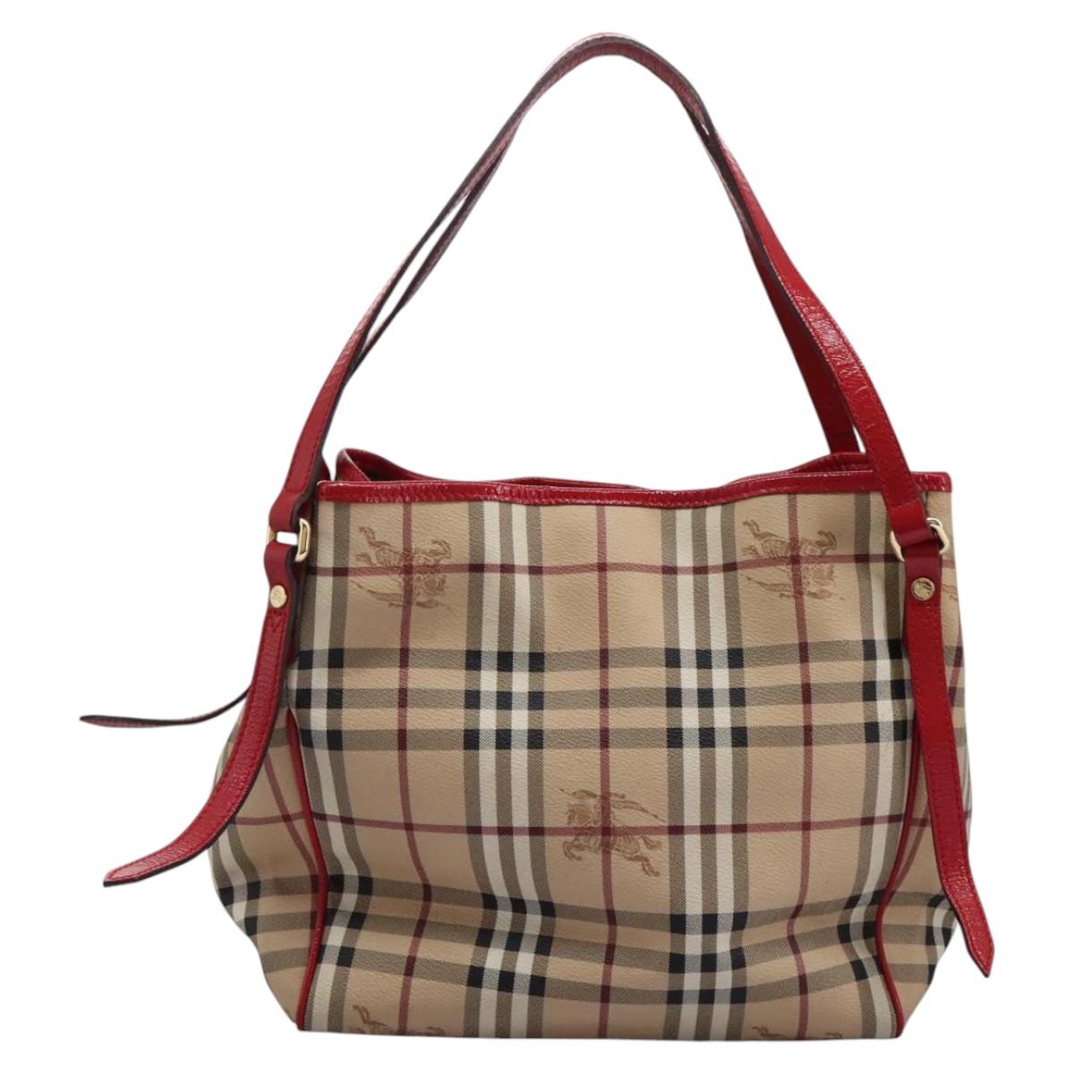 Burberry Nova Check Shoulder Bag Canvas Beige Shoulder Bag 99