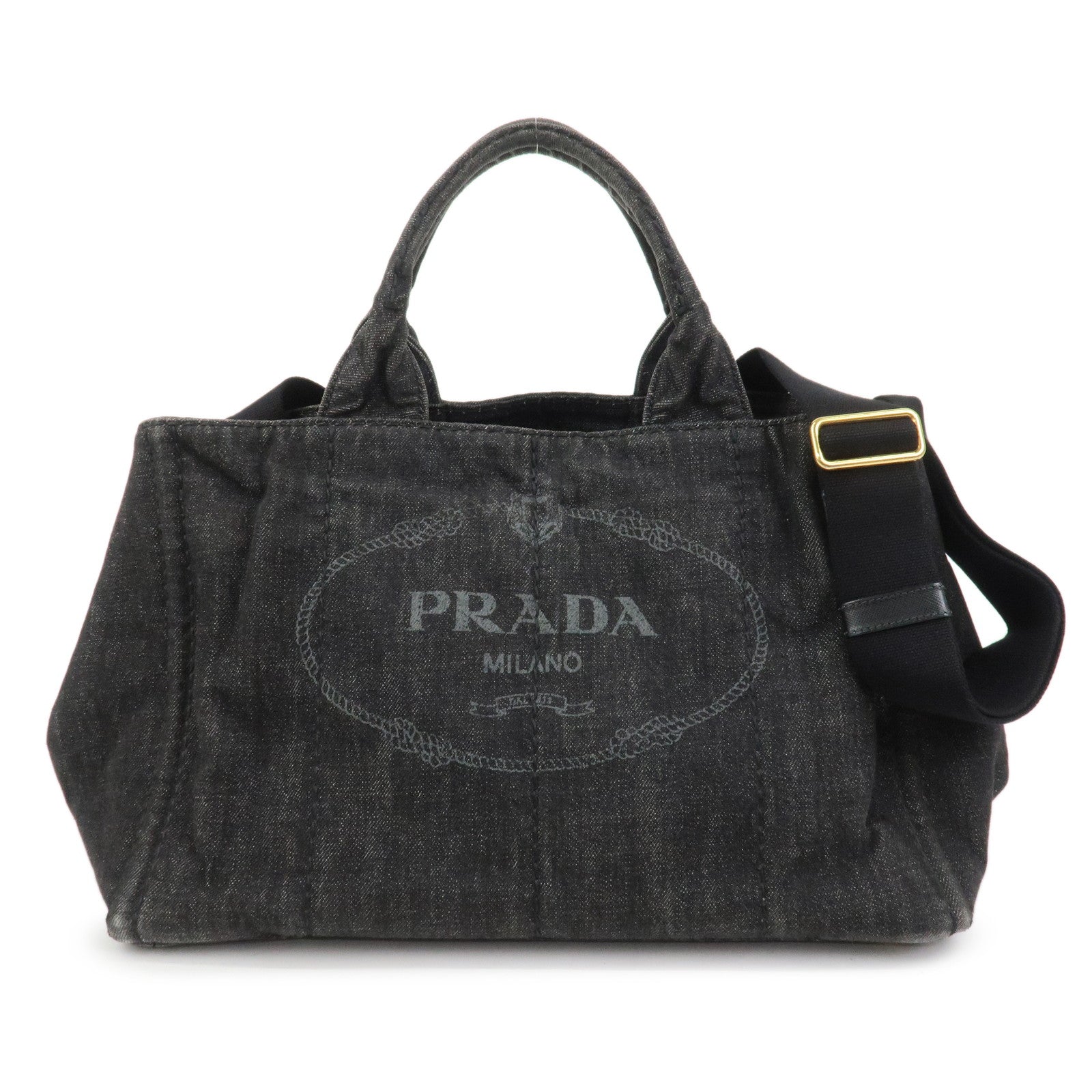Shoulder Bag Canapa 2Way Bag Hand Bag Denim Black