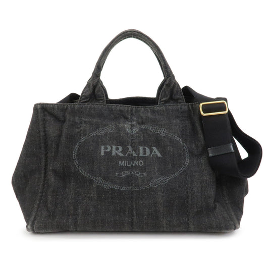 Shoulder Bag Canapa 2Way Bag Hand Bag Denim Black