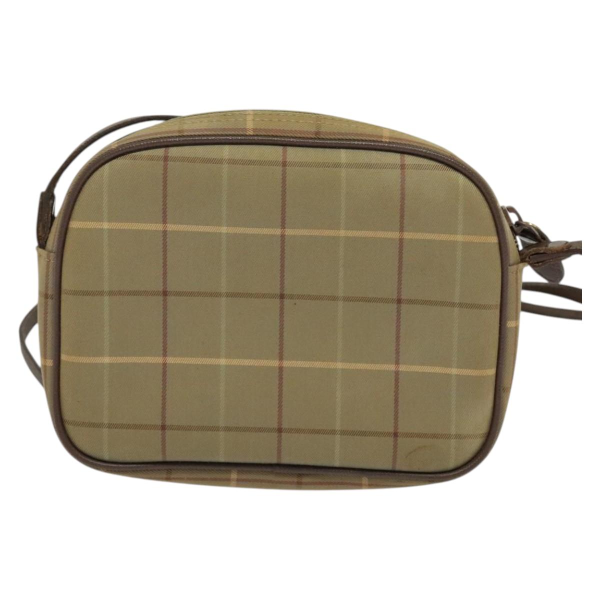 Burberry Check Shoulder Bag Canvas Beige Shoulder Bag 3
