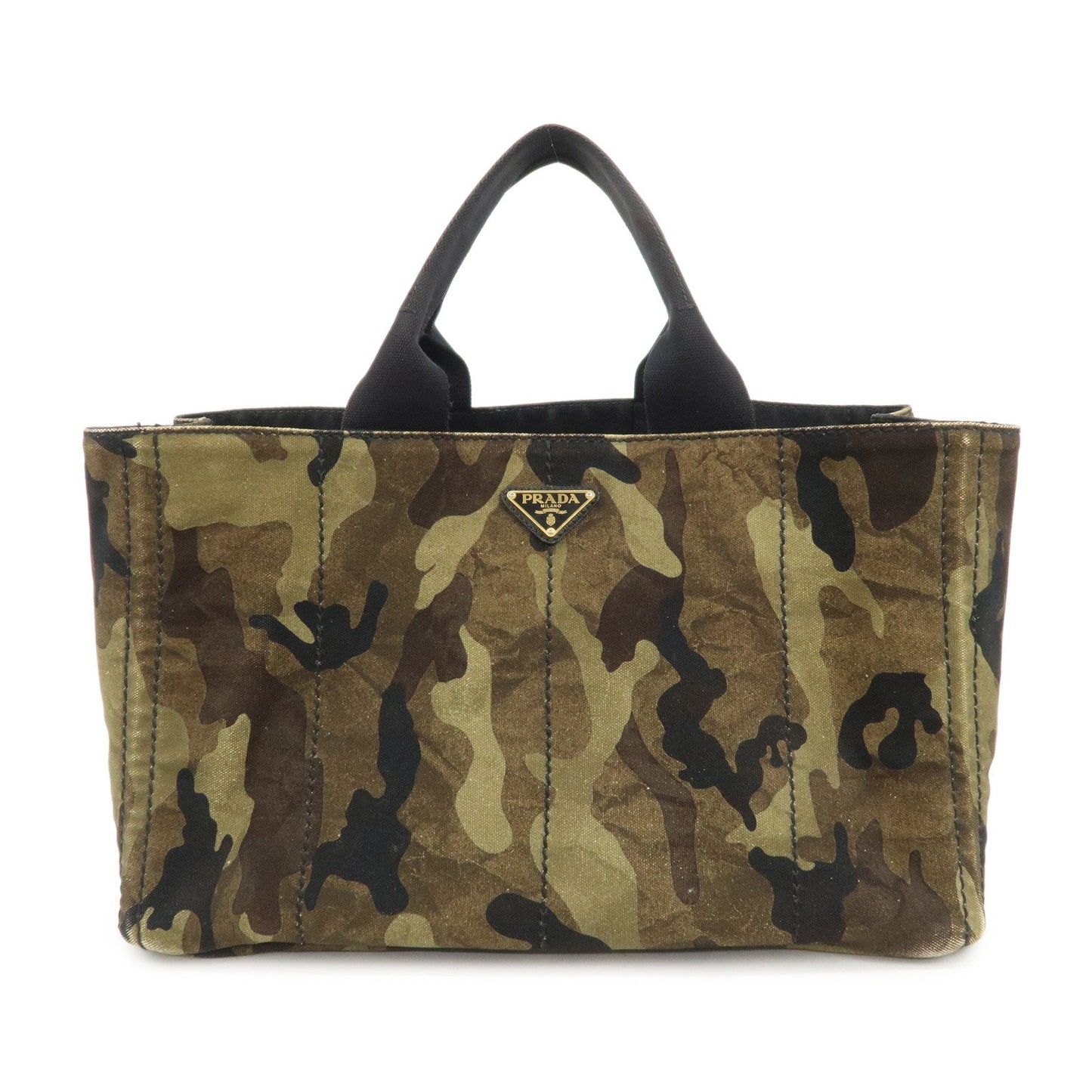 Tote Bag Triangle Canapa Canvas Black Green