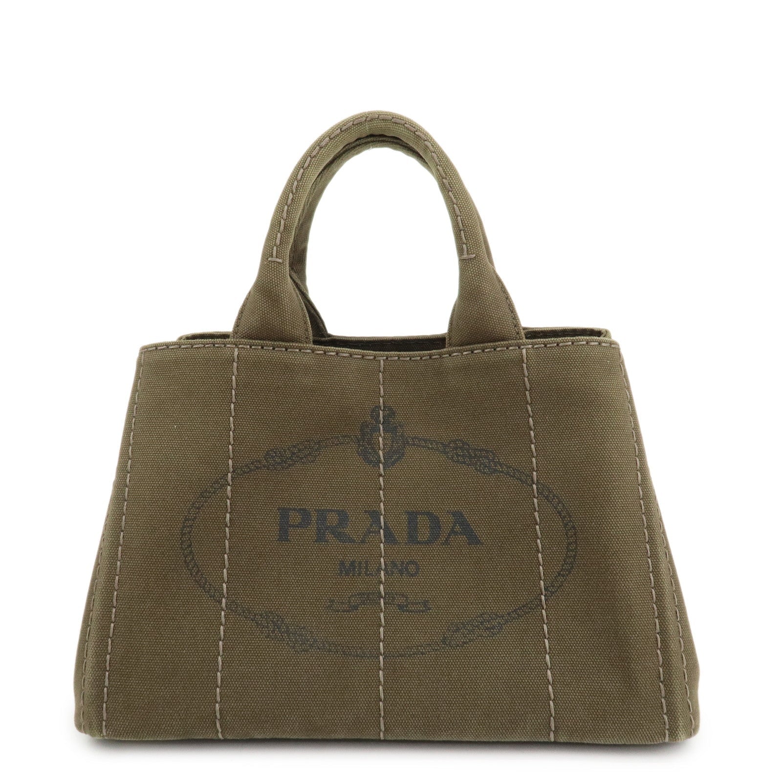 Tote Bag Canapa Hand Bag Khaki Canvas Mini Logo