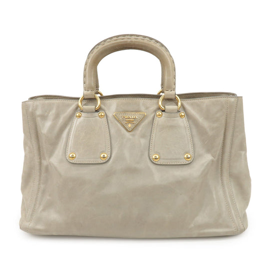 Tote Bag Triangle 2Way Bag d Leather Gray Logo