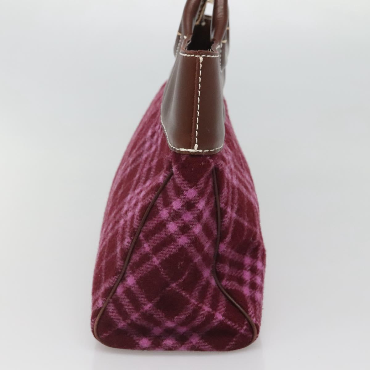 Burberry Nova Check Wool Tote Bag Purple