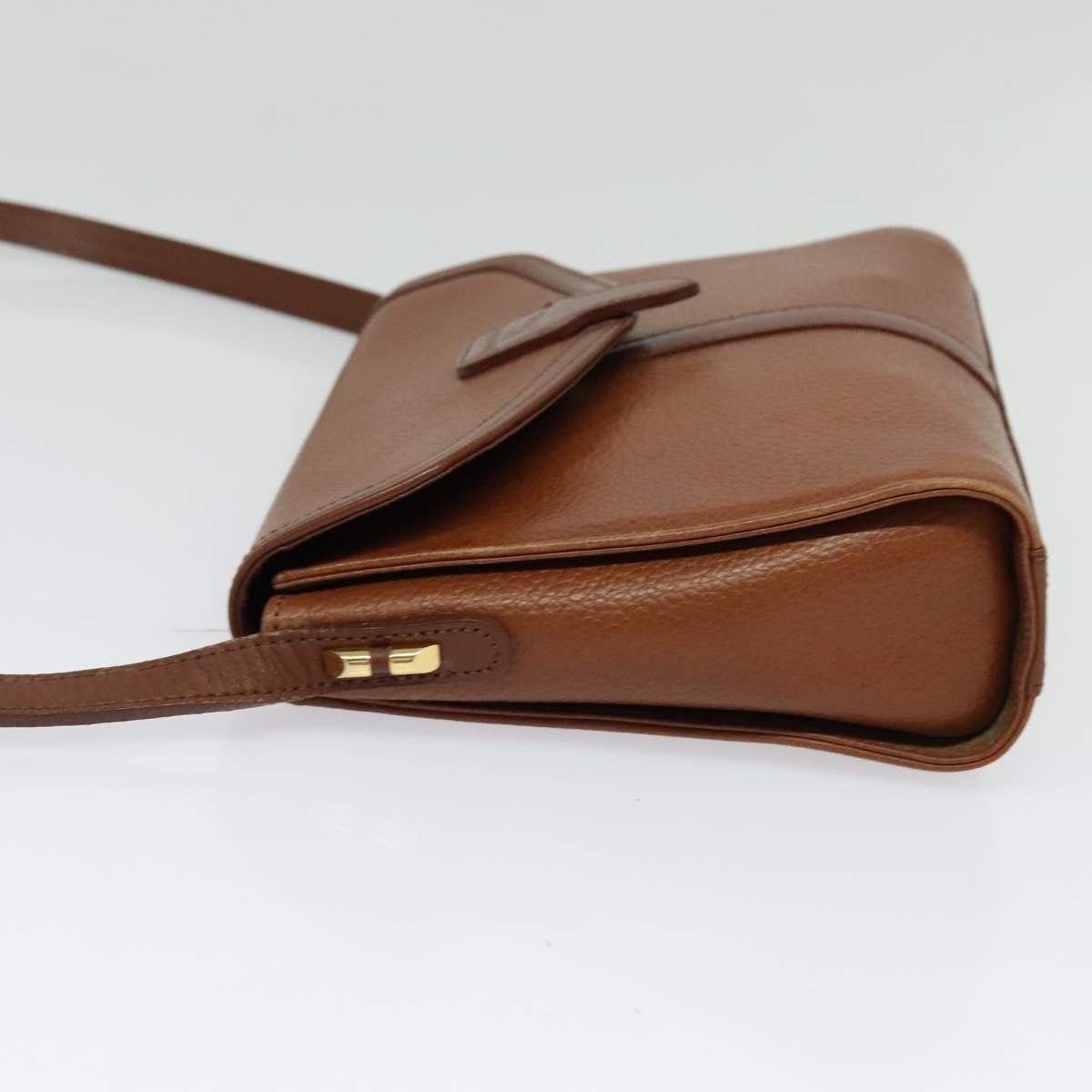 Burberry Nova Check Shoulder Bag Leather Brown Gold