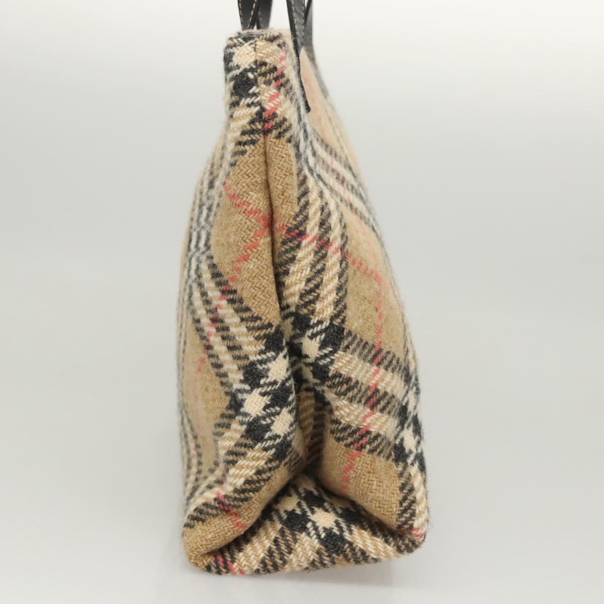 Burberry Nova Check Wool Tote Bag Beige Tote Bag 6