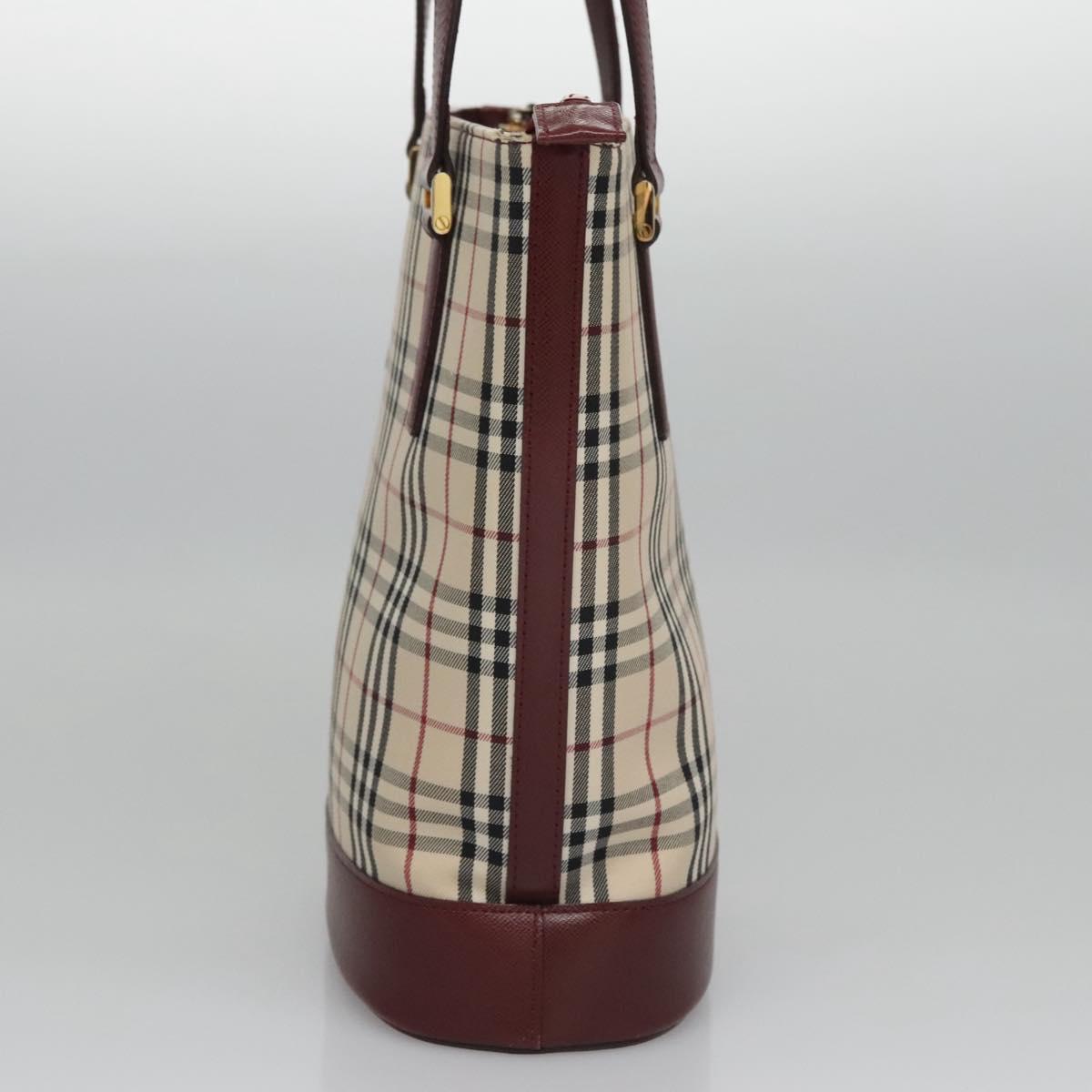 Burberry Nova Check Tote Bag Canvas Beige Tote Bag 71