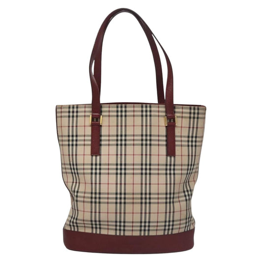 Burberry Nova Check Tote Bag Canvas Beige Tote Bag 138