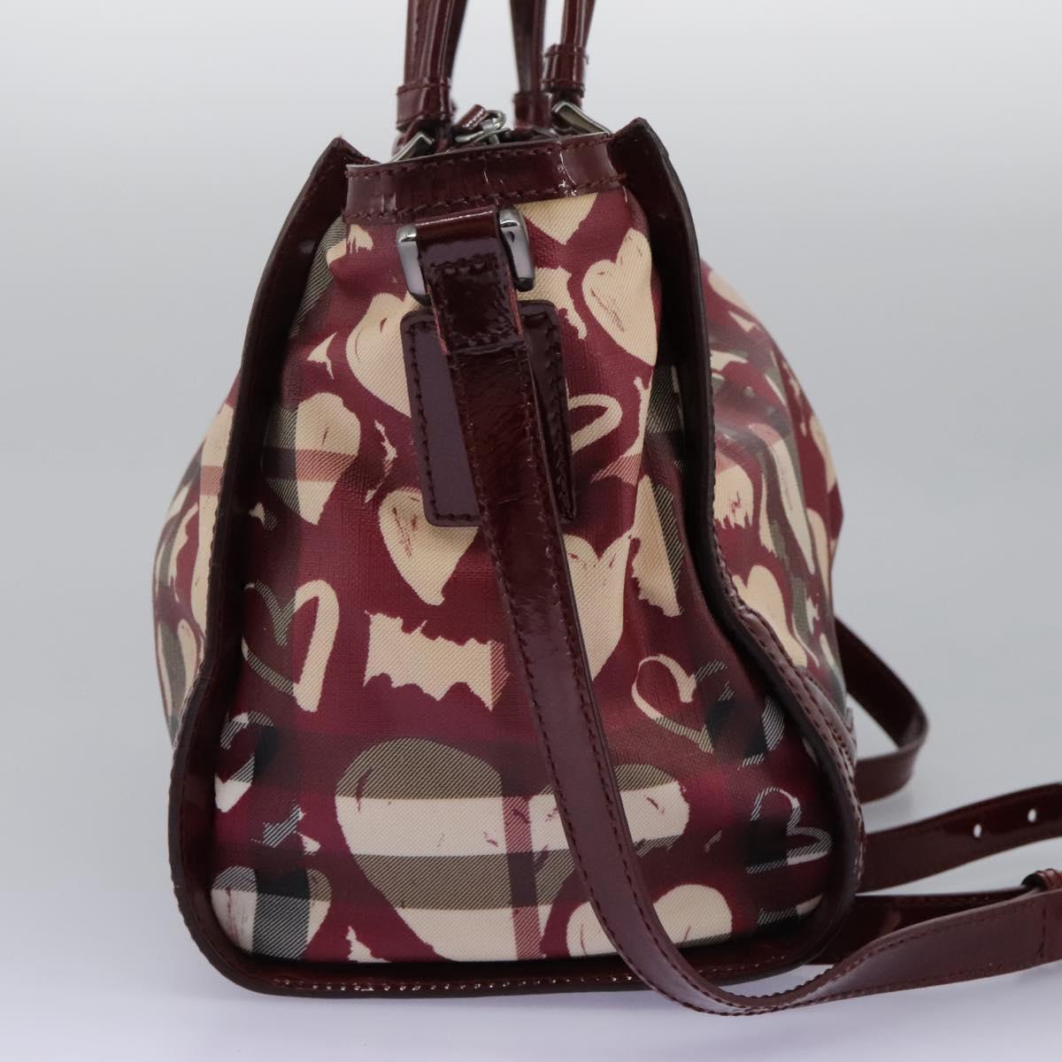 Burberry Heart Burgundy Travel Bag Canvas