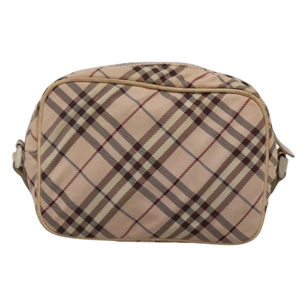 Burberry Label Synthetic Shoulder Bag Blue Pink