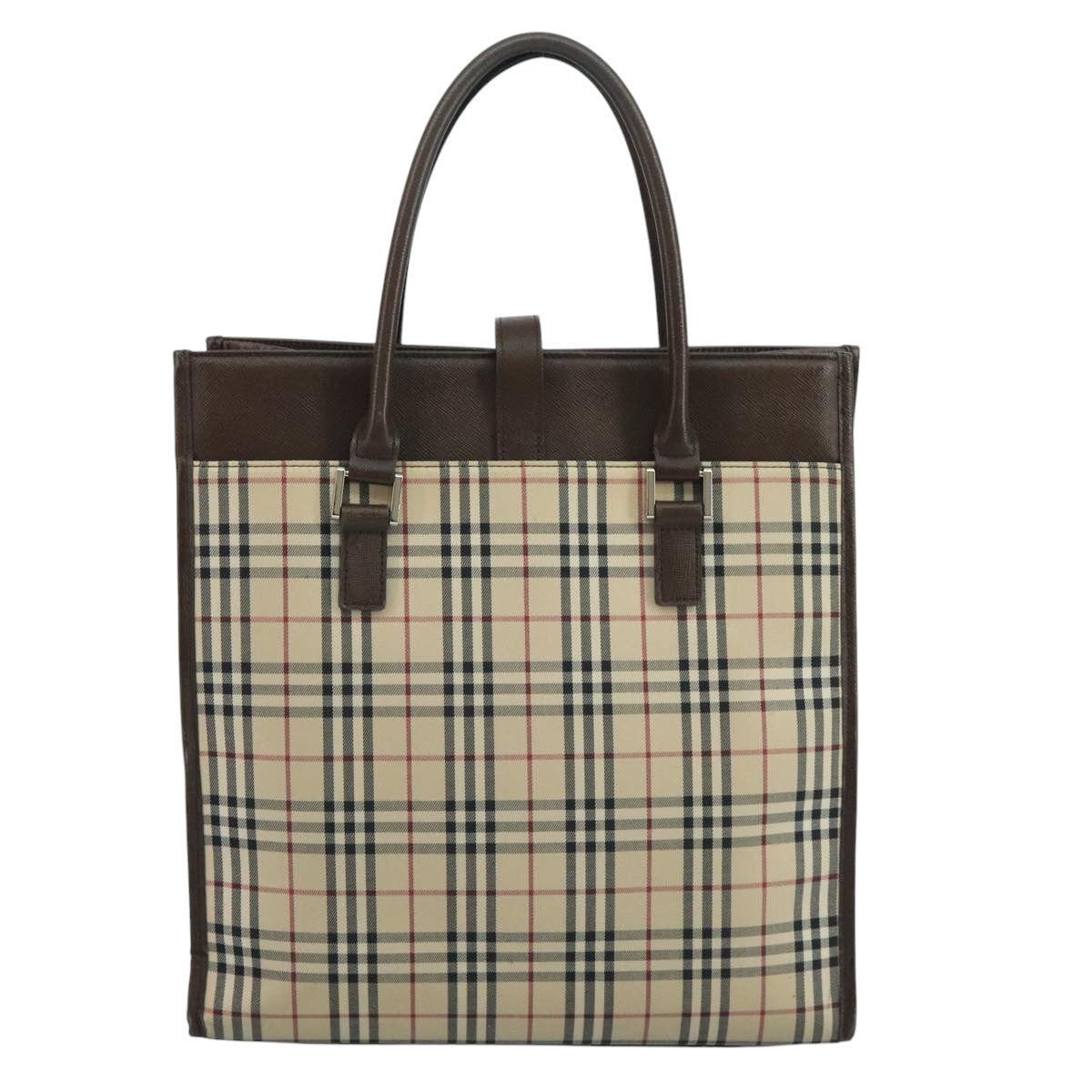 Burberry Nova Check Tote Bag Canvas Beige Tote Bag 96