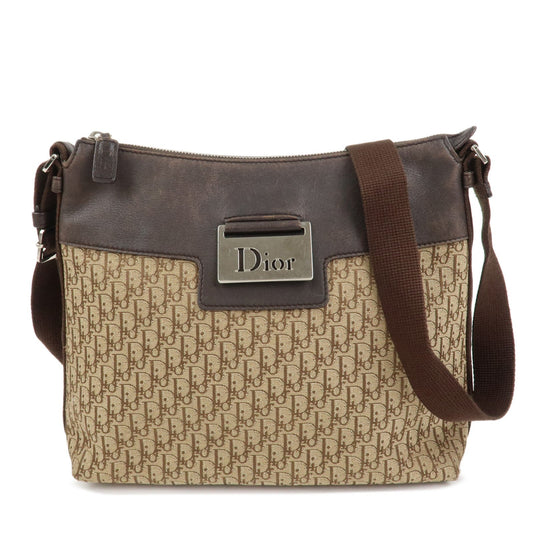 Dior Shoulder Bag Christian Street Chic Trotter Leather Canvas