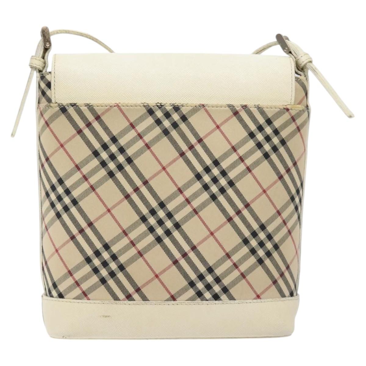 Burberry Nova Check Shoulder Bag Canvas Beige Shoulder Bag 155