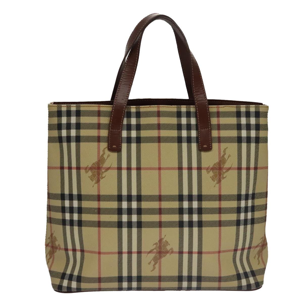Burberry Nova Check Tote Bag Canvas Beige Tote Bag 101
