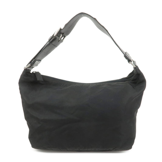 Shoulder Bag Triangle Hand Bag 2 Leather Nylon Black