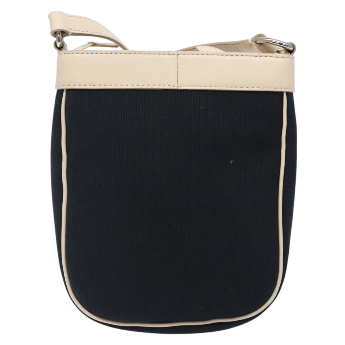 Burberry Nova Check Shoulder Bag Canvas Navy Canvas Shoulder Bag