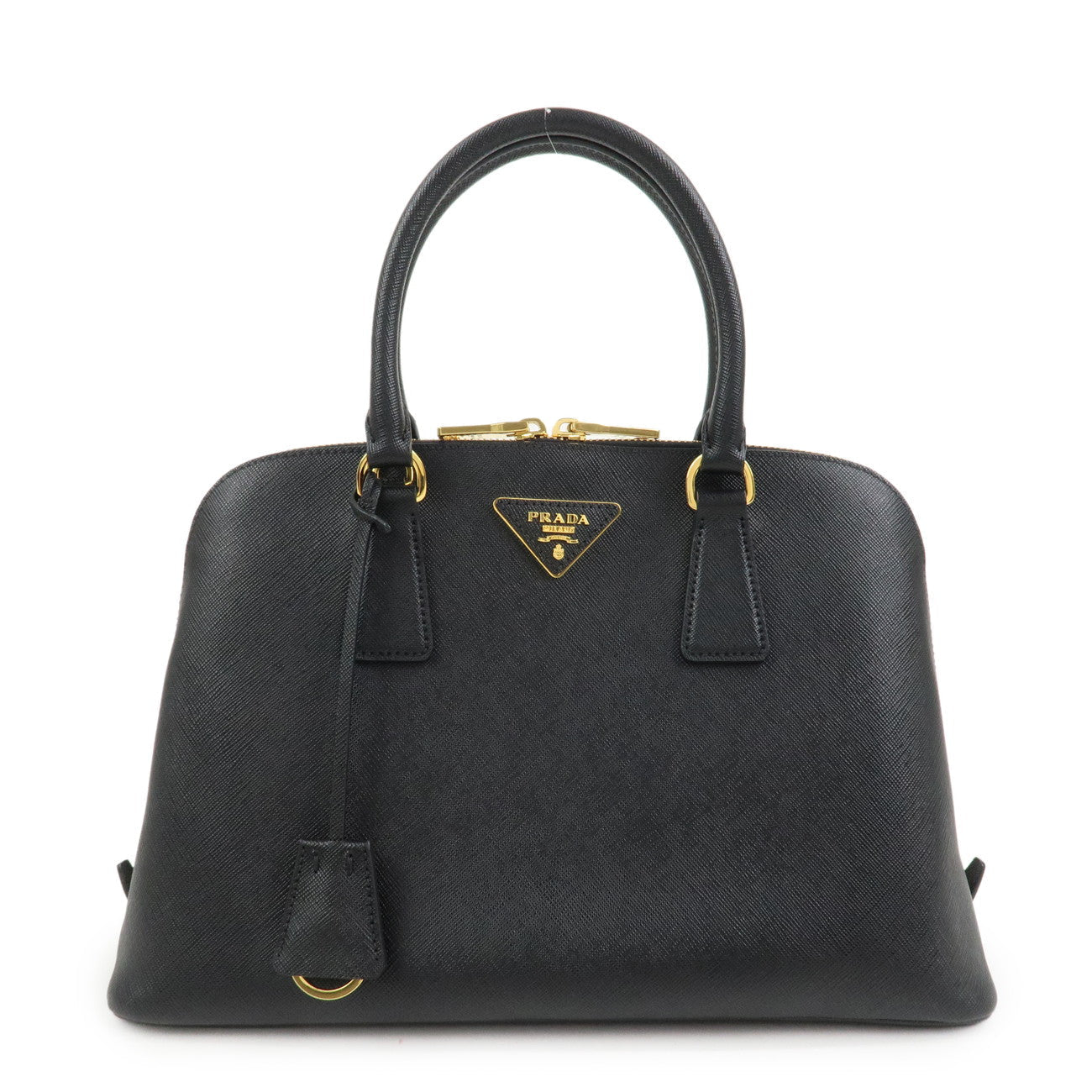 Promenade 2Way Bag Leather Saffiano Black Handbag